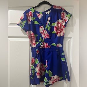 Blue floral Romper